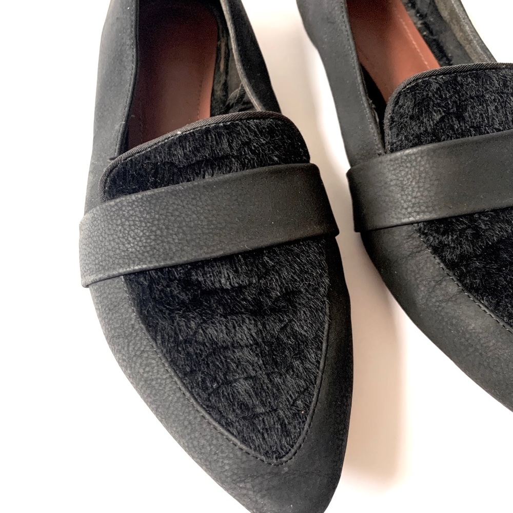 Faux Leather and Fur Loafer